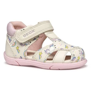 Geox B sandały Zapito Girl, dziewczynki 0-24, Ivory Pink, 18 EU - Buty dla dziewczynek - miniaturka - grafika 1