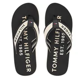 Klapki i japonki męskie - Japonki Tommy Hilfiger Sporty FM0FM05805 Czarny - miniaturka - grafika 1