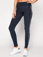 Legginsy - Tommy Hilfiger Legginsy UW0UW00563 Granatowy Slim Fit - miniaturka - grafika 1