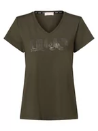 Koszulki i topy damskie - Liu Jo Collection - T-shirt damski, zielony - miniaturka - grafika 1