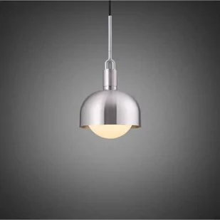 Lampa wisząca Forked Pendant Shade Globe Medium Opal Stalowa - Lampy sufitowe - miniaturka - grafika 1