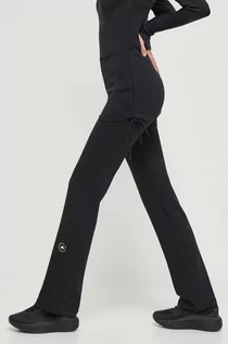 Spodnie damskie - adidas by Stella McCartney spodnie treningowe kolor czarny gładkie - grafika 1