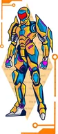 Pasmanteria - Naprasowanka Robot mecha  golem 1 - miniaturka - grafika 1
