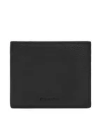 Portfele - Calvin Klein Duży Portfel Męski Micropebble Billfold W Coin LV04D1033G Czarny - miniaturka - grafika 1