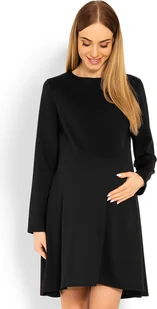 PeeKaBoo Damska sukienka ciążowa Zhaz Czarny L/XL - Sukienki ciążowe - miniaturka - grafika 1