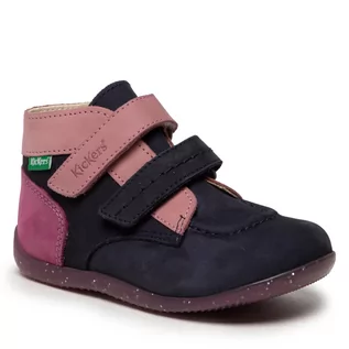 Buty dla dziewczynek - Trzewiki KICKERS - Bonkro 2 738908-10 S Navy/Pink 102 - grafika 1