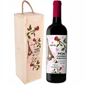 Zestawy do wina - SKRZYNKA na WINO ETYKIETA PREZENT WALENTYNKI kolor - miniaturka - grafika 1