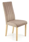 Krzesła - Beżowe klasyczne krzesło z weluru T9-D49 - miniaturka - grafika 1