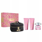 Zestawy perfum damskich - Versace Bright Crystal SET1 Zestaw woda toaletowa 90 ml + mleczko do ciała 100 ml + żel pod prysznic 100 ml + kosmetyczka - miniaturka - grafika 1