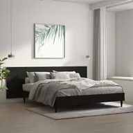 Łóżka - Lumarko Zagłówek łóżka, ścienny, czarny, 240x1,5x80 cm - miniaturka - grafika 1
