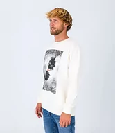 Bluzy damskie - Hurley Bluza polarowa Unisex U Oceancare Photoprint Fleece Crew, Marshmallow, XL, Marshmallow, XL - miniaturka - grafika 1