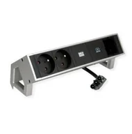 Gniazdka elektryczne - BACHMANN DESK2 2xUTE 1xUSB C 30W 1xCM 0.2m GST18 INOX - miniaturka - grafika 1