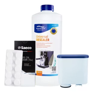Zestaw do Ekspresu Philips Saeco, Filtr AL-Clean, Tabletki Czyszczące CA6704, Odkamieniacz Uniwersalny Aqualogis 1L - Akcesoria i części do ekspresów do kawy - miniaturka - grafika 1