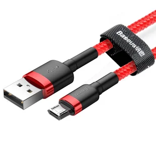 Baseus Cafule Cable wytrzymały nylonowy kabel przewód USB / micro USB QC3.0 2.4A 1M czerwony (CAMKLF-B09) - Kable USB - miniaturka - grafika 8