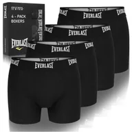Majtki męskie - Everlast Bokserki Majtki Męskie EV004 Bawełna Czarne 4 sztuki Rozmiar L - miniaturka - grafika 1
