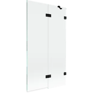 Mexen Lunar parawan nawannowy 2-skrzydłowy prawy 100 x 150 cm, transparent, czarny - 897-100-100-70-00-P - Parawany nawannowe - miniaturka - grafika 1