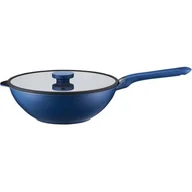 Patelnie - Patelnia wok AMBITION Qualum Ceramic Cobalt 30 cm - miniaturka - grafika 1