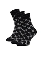 Skarpetki damskie - Nine West Skarpety CEO_BR_NW_Silver_01_Z_AW25 (3 PACK) Czarny - miniaturka - grafika 1