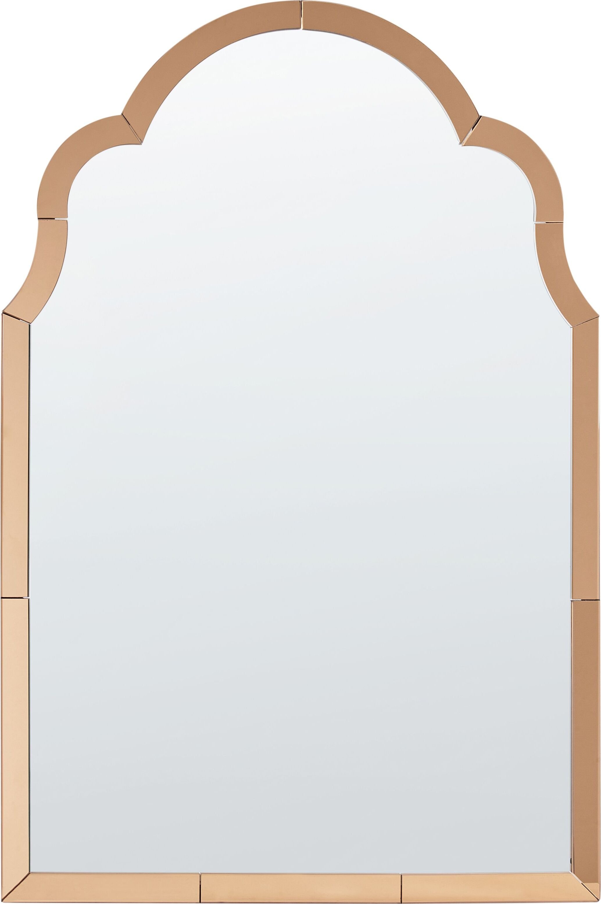 BELIANI Lustro ścienne złote rama MDF 60 x 89 cm w stylu art decor zaokrąglona rama