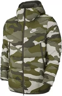 Kurtki męskie - Nike Męska kurtka sportowa Windrunner Down Fill z kapturem zielony (Medium Olive / Sequoia / Sail) M - grafika 1