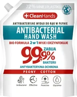 Mydła - Chemia Mydło antybakteryjne CLEAN HANDS, BIO 99,9% Peony&Cotton, 1000 ml - miniaturka - grafika 1