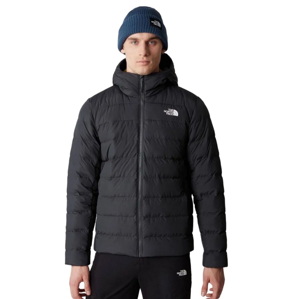 Kurtka męska The North Face Aconcagua 3 pikowana puchowa z kapturem szara-XL