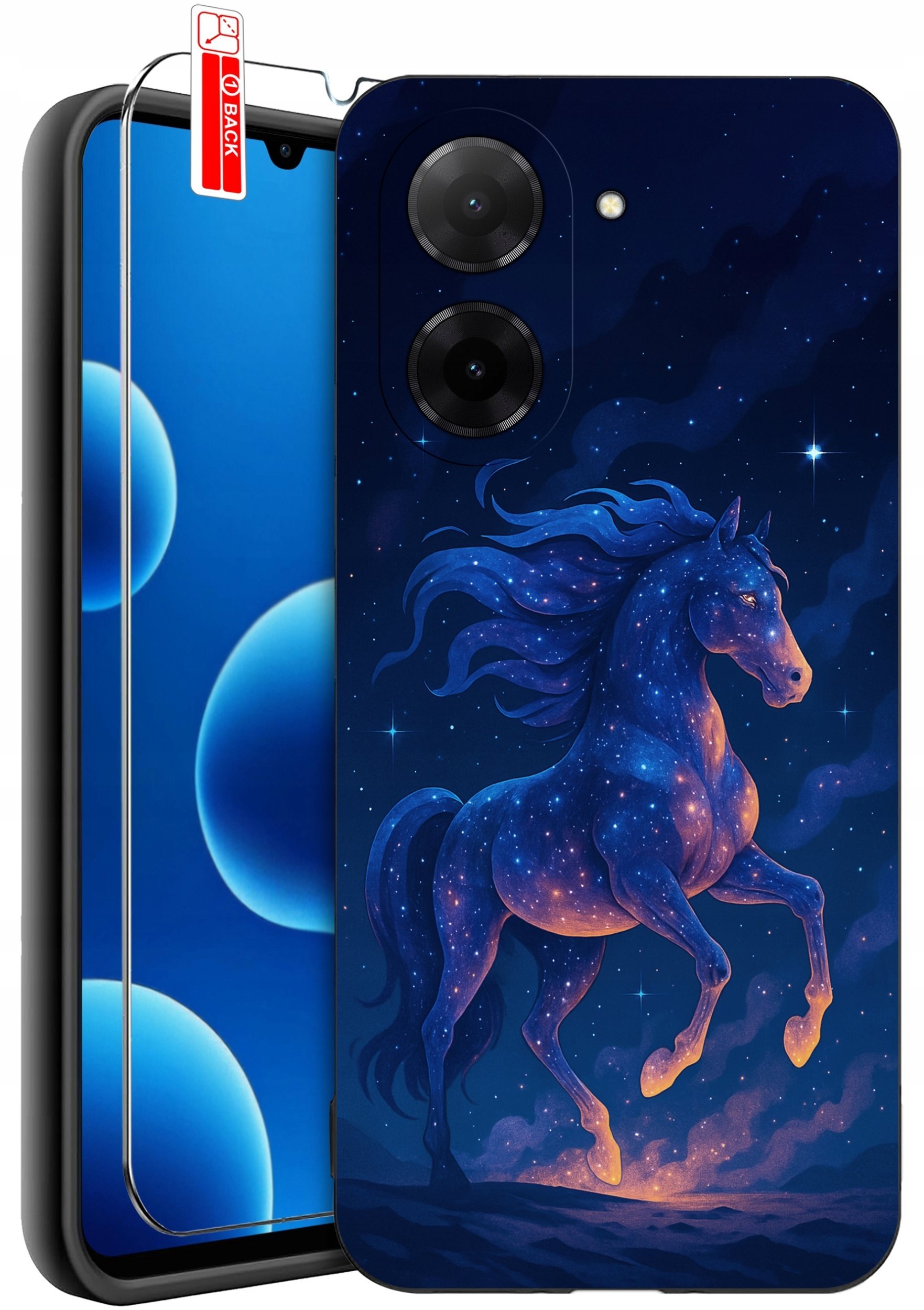 ETUI do Xiaomi Redmi A5 WZORY SILIKONOWE MATT CASE + SZKŁO 9H