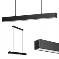 Lampy sufitowe - Lampa wisząca Wulkan Liniowa Loft Belka 80cm Czarna - miniaturka - grafika 1