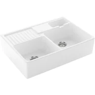 Zlewozmywaki - Villeroy & Boch (ceramiczny) modułowy Classicline dwukomorowy kuchenny 90 KM stone [Biały mat] (632391RW) - miniaturka - grafika 1
