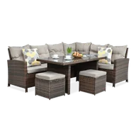 Meble ogrodowe - Narożnik technorattanowy IBIZA Brown - miniaturka - grafika 1