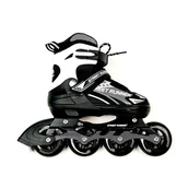 Rolki - Laubr Sport - Łyżworolki regulowane SPEEDY Black 35-38 - miniaturka - grafika 1