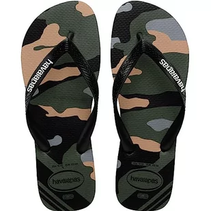 Havaianas Top Męskie klapki camu, zielone oliwkowe/czarne, 37/38 EU, Zielony oliwkowy czarny, 4.5/5 UK - Klapki i japonki męskie - miniaturka - grafika 1