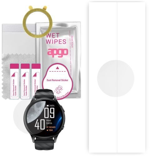 1x folia hydrożelowa ochronna do Kumi GW5 - apgo Smartwatch Hydrogel Protection Ochrona na ekran smartwatcha