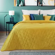 Narzuty - Narzuta 170 x 210 Pikowana Velvet Luiz3 Musztarda - miniaturka - grafika 1