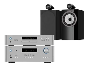 Rotel RA-1572 MkII (srebrny) + RCD-1572 MkII (srebrny) + 705 S3 (czarny) - Zestawy stereo - miniaturka - grafika 1