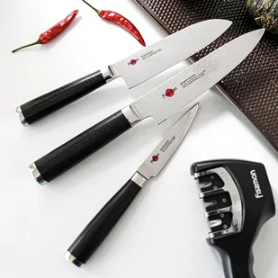 Nóż szefa kuchni 6" Fissman MUSASHI 15 cm Damast - Noże kuchenne - miniaturka - grafika 3