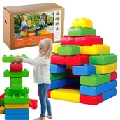 Klocki - Marioinex Klocki Budowlane Duże Cegły 33 El. - miniaturka - grafika 1