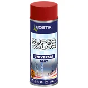 Farby i lakiery w sprayu - BOSTIK Lakier uniwersalny SUPER COLOR 400 ml ognista czerwień mat - miniaturka - grafika 1