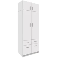 Szafy - Szafa dwudrzwiowa z nadstawką biała (biel alpejska) Esperanza 4D2S 90cm - miniaturka - grafika 1