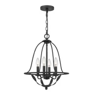 Lampy sufitowe - Bradbury lampa wisząca czarna QZ-BRADBURY-4P-GK Quoizel - miniaturka - grafika 1