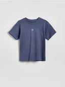 Koszulki dla chłopców - Reserved - Bawełniany t-shirt - granatowy - miniaturka - grafika 1