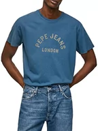 Koszulki męskie - Pepe Jeans Koszulka męska Raferty, Niebieski (Jarman), L - miniaturka - grafika 1