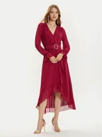 Sukienki - Rinascimento Sukienka koktajlowa CFC0121218003 Bordowy Regular Fit - miniaturka - grafika 1