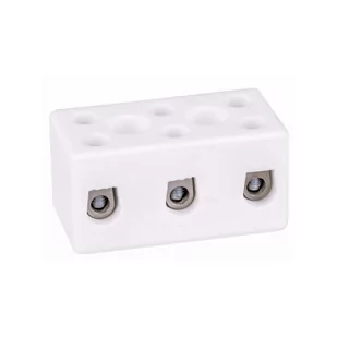 CPO-10A-3P Złączka gwintowa porcelanowa, 6mm2, 3 tory - Kostki, złączki, wtyczki - miniaturka - grafika 1