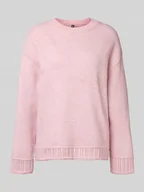 Swetry damskie - Sweter z dzianiny o kroju oversized z okrągłym dekoltem model ‘ORLY’ - miniaturka - grafika 1