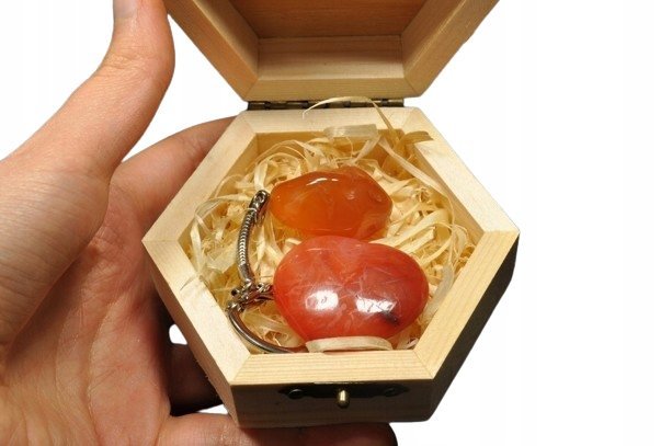 Karneol Zestaw Prezentowy Dla Dziadka Z Super Jakości Brelokiem