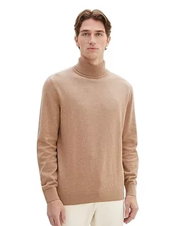 Swetry męskie - TOM TAILOR sweter męski, 31089 - Hazel Brown Melange, XL - grafika 1