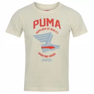 PUMA t-shirt bluzka koszulka dziecięca 128 - Bluzki damskie - miniaturka - grafika 1