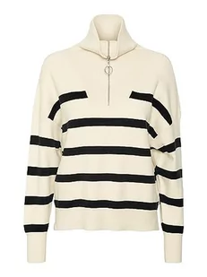 bestseller a/s Damski sweter Vmsaba Stripe Ls Highneck Blouse Ga Noos, brzoskwinia/paski: czarny, XS - Swetry damskie - miniaturka - grafika 1