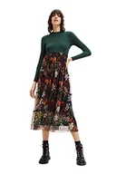Sukienki - Desigual Damska sukienka casual, zielony, L - miniaturka - grafika 1